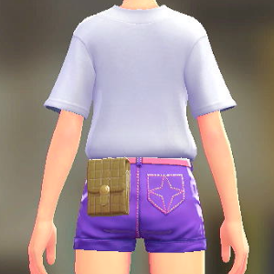 レザースクエアポーチ ゴールド 4500円