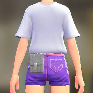 レザースクエアポーチ	シルバー	4500円