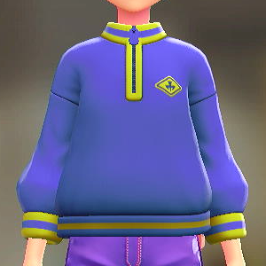 FORIA	ワンポイントジップスウェット	ウルトラマリンブルー	6500円