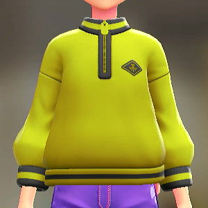 FORIA	ワンポイントジップスウェット	ライムイエロー	6500円