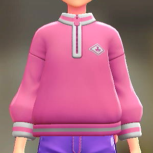 FORIA	ワンポイントジップスウェット	タフィーピンク	6500円