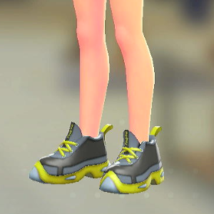 FORIA ハイテクスニーカー ブラック×イエロー 5000円