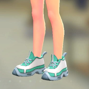 FORIA	ハイテクスニーカー	グリーン×ホワイト	5000円