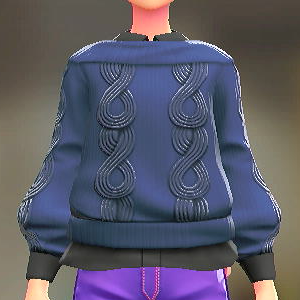 セーター&シャツセット ブルー|ブラック 3000円