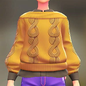 セーター&シャツセット イエロー|ダークブラウン 3000円