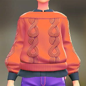 セーター&シャツセット オレンジ|ネイビー 3000円