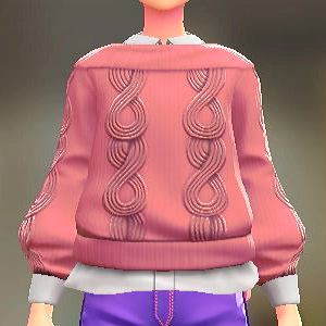 セーター&シャツセット ピンク|ホワイト 3000円