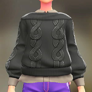 セーター&シャツセット ブラック|ベージュ 3000円