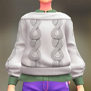 セーター&シャツセット ホワイト|オリーブ 3000円