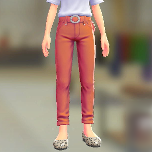 スキニーパンツセット オレンジ|オレンジ 2100円