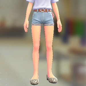 ホットパンツセット ブリーチデニム|ブラウン 1900円