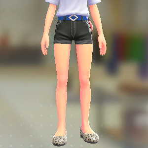 ホットパンツセット ブラックデニム|ブルー 1900円