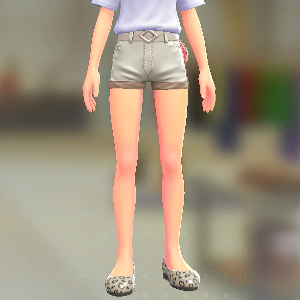 ホットパンツセット ホワイトデニム|ライトベージュ 1900円