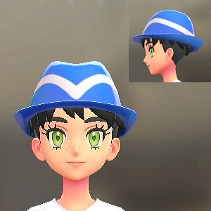 ラインいりソフトハット ブルー 1500円