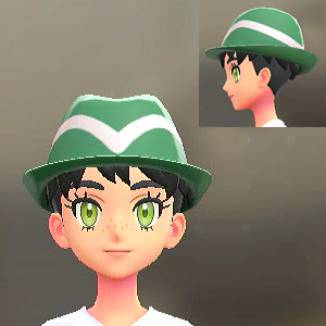 ラインいりソフトハット グリーン 1500円