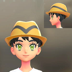 ラインいりソフトハット イエロー 1500円