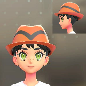 ラインいりソフトハット オレンジ 1500円