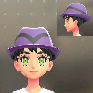 ラインいりソフトハット パープル 1500円