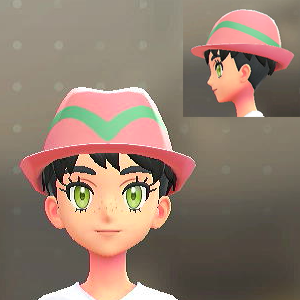 ラインいりソフトハット ピンク 1500円