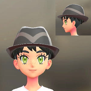 ラインいりソフトハット ブラック 1500円