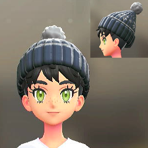 ポンポンつきニットキャップ ネイビー 2000円