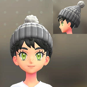 ポンポンつきニットキャップ グレー 2000円