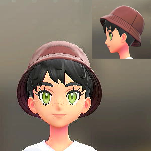 ワンポイントバケットハット レッド 1600円