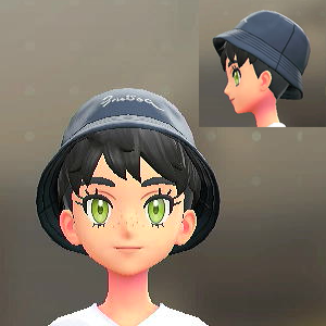 ワンポイントバケットハット ネイビー 1600円