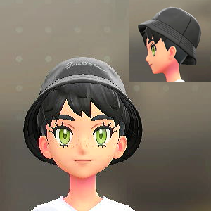 ワンポイントバケットハット ブラック 1600円