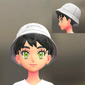 ワンポイントバケットハット ホワイト 1600円