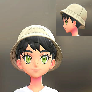 ワンポイントバケットハット アイボリー 1600円