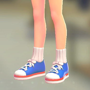 ソックススニーカー	ブルー×レッド	2300円