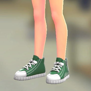 キャンバススニーカー	グリーン	1800円