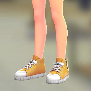 キャンバススニーカー	イエロー	1800円