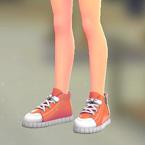 キャンバススニーカー	オレンジ	1800円
