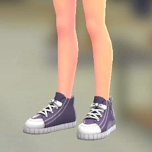 キャンバススニーカー	パープル	1800円