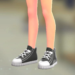 キャンバススニーカー	ブラック	1800円