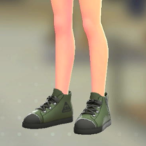 キャンバススニーカー	モスグリーン	1800円