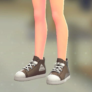 キャンバススニーカー	ダークブラウン	1800円