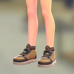 ハイカットスニーカー キャメル×ブラウン 2200円