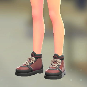 ハイカットスニーカー	ボルドー×ブラック	2200円