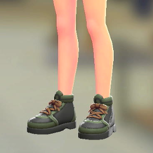 ハイカットスニーカー	ブラック×グリーン	2200円