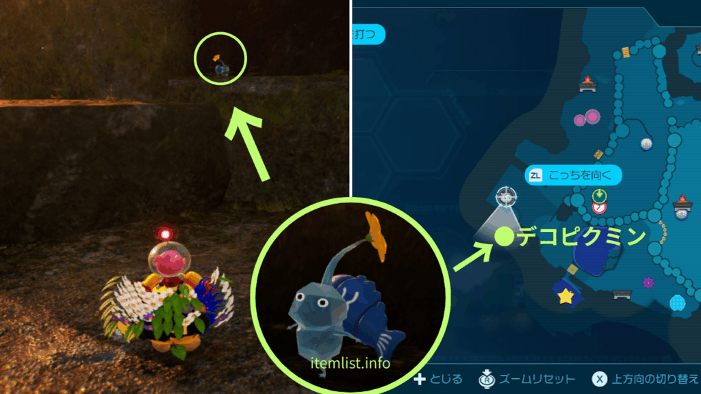 ピクミン_「巨人のかまど 」プールサイドで 泳ぎを見学してた