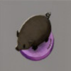 ほの暮しの庭_小物ブタの模型／黒
