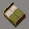 ほの暮しの庭_寝具_古き良き大ベッド/緑
